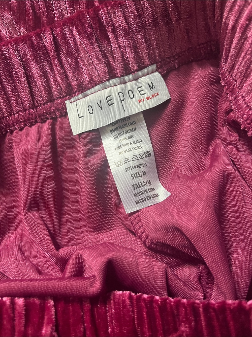 Sophie Raspberry Jam Wide Leg Ribbed Velvet Pants!!! - Picture 2 of 2